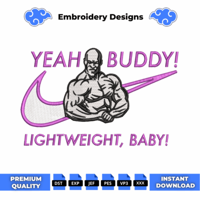 Anime embroidery design of Ronnie Coleman